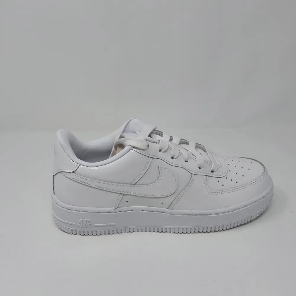 Nike Air Force 1 Low BG Triple White Patent Leather Kid's 4Y Women's 5.5